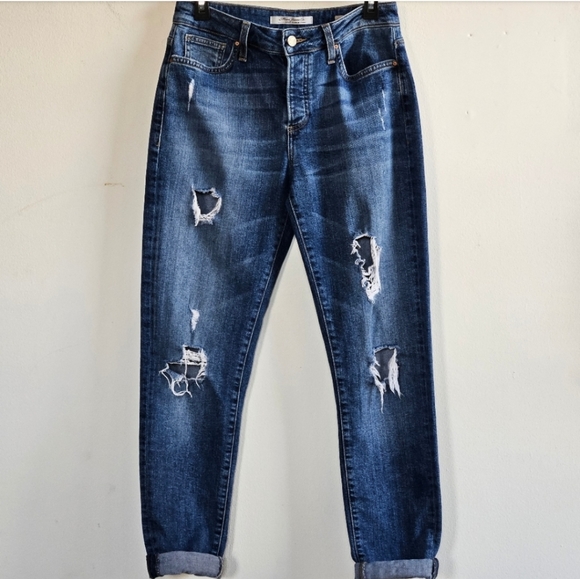 📌54 MAVI DISTRESSED CINDY MOM JEANS WOMEN'S SIZE 8 - Picture 3 of 14